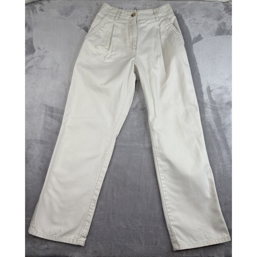 Wilfred Free Pants Womens 00 Beige 100% Cotton High Rise Straight Leg Aritzia